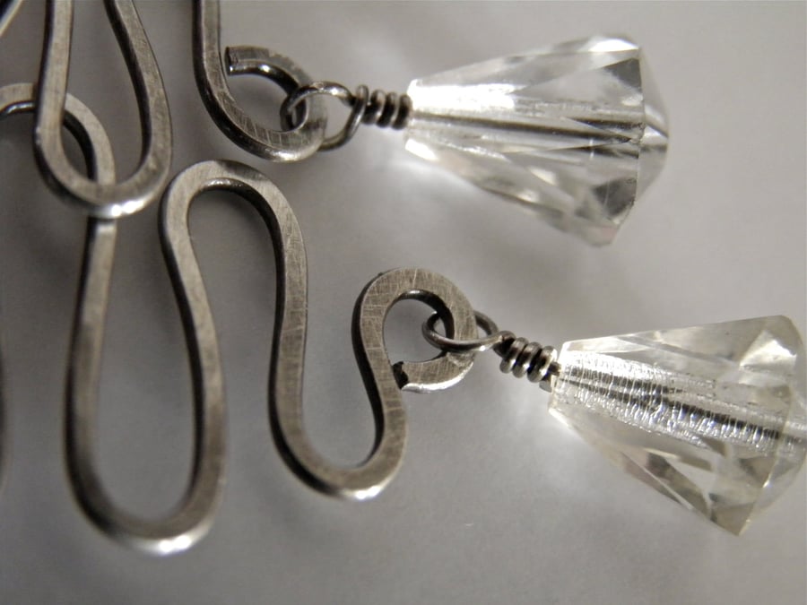 Sterling Silver Earrings Oxidized 