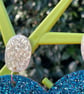 GLITTER CIRCLE EARRINGS giant art deco statement cool disco gift for her - Image 7
