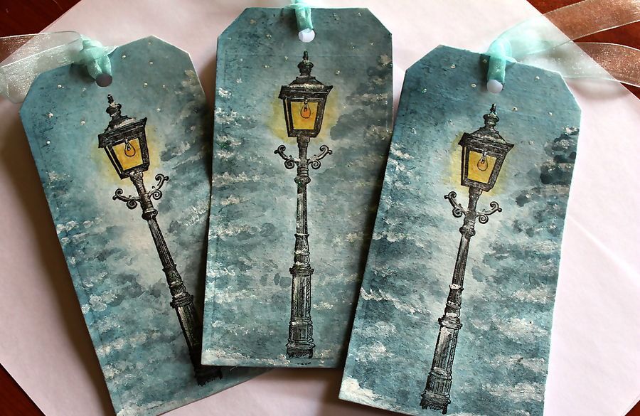 Large Narnia Lamp Post Gift Tags, Set of 5