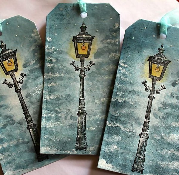 Large Narnia Lamp Post Gift Tags, Set of 5