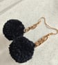 Handmade pom pom earrings 