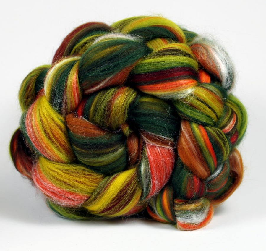 Apples and Oranges - Custom Blend Merino and Silk Combed Top 100g Fibre
