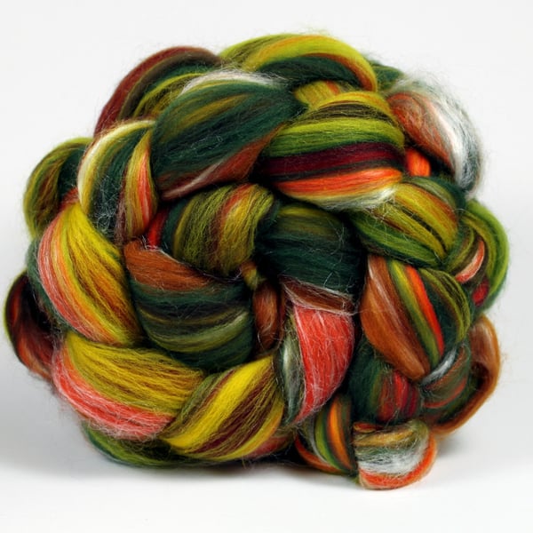 Apples and Oranges - Custom Blend Merino and Silk Combed Top 100g Fibre