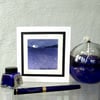 Moonlight. Handpainted Blank Watercolour Card. Any Occasion. Open Notelet.