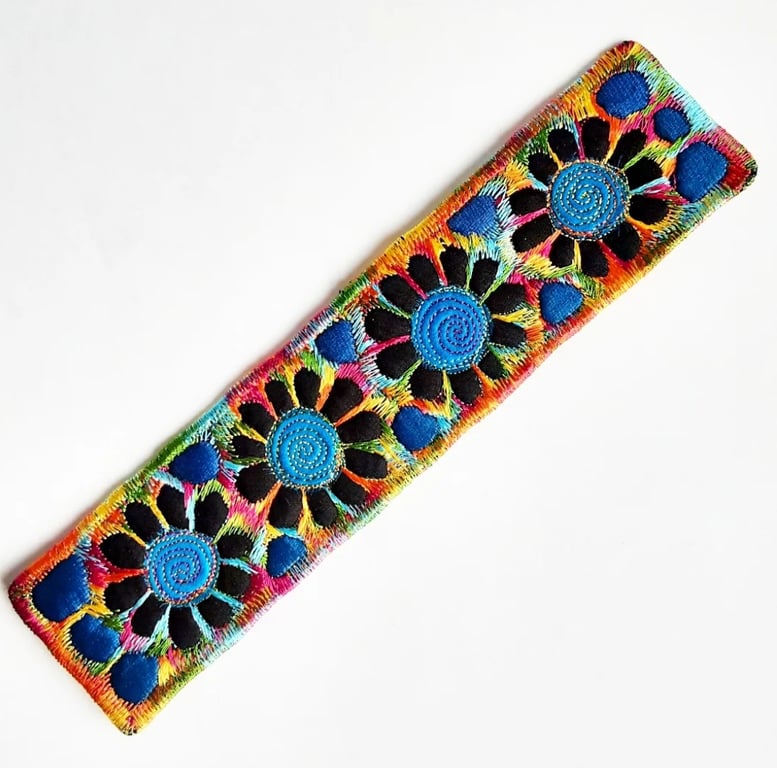 Bookmarks - Textile with Machine Embroidery Bookmark
