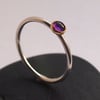 Amethyst and Gold Sterling Silver Ring.