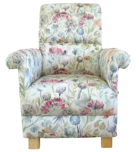 Voyage Maison Patrice Fabric Adult Armchair Floral Chair Accent Bedroom Pink