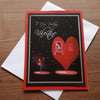 Window to Heart - Black and Red Valentines Day Card