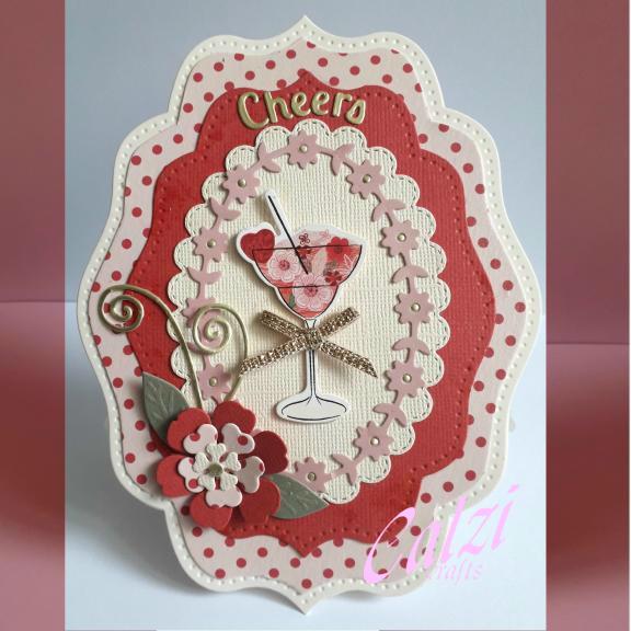 Cheers Fancy Shaped Blank Greeting Card