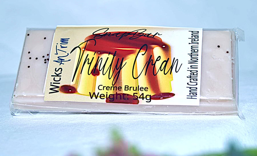 Trinity Cream Hand Poured Long Lasting Soy Wax SnapBar