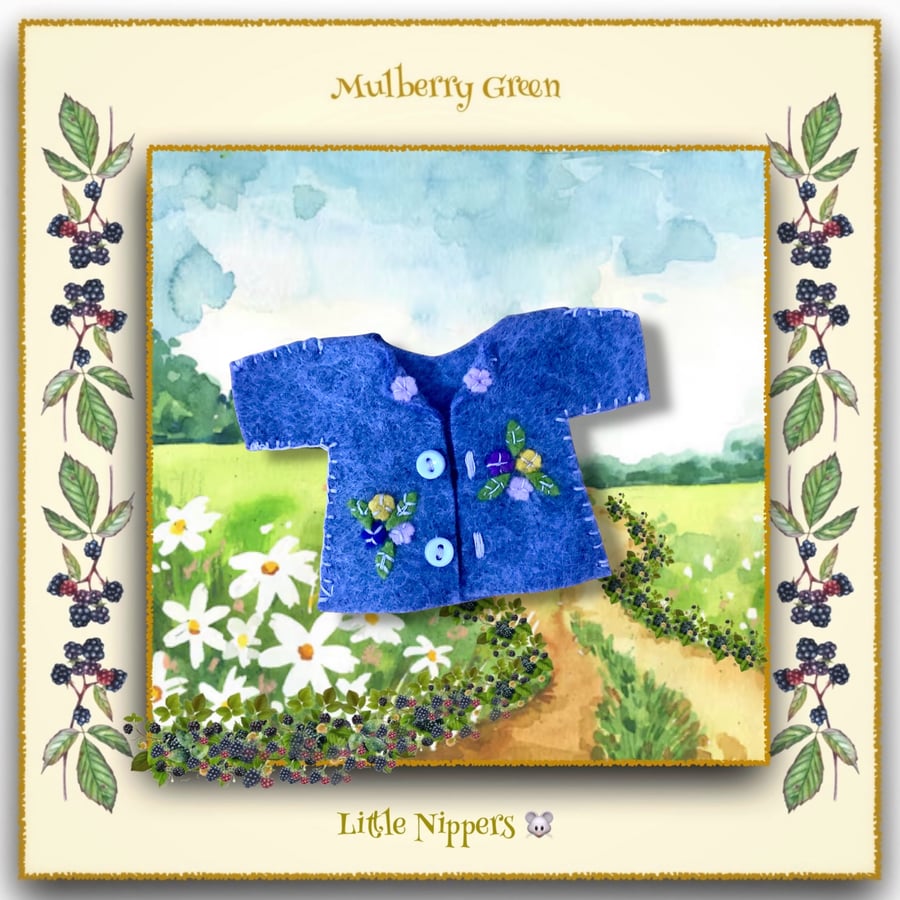 Little Nippers Embroidered Purple Coat