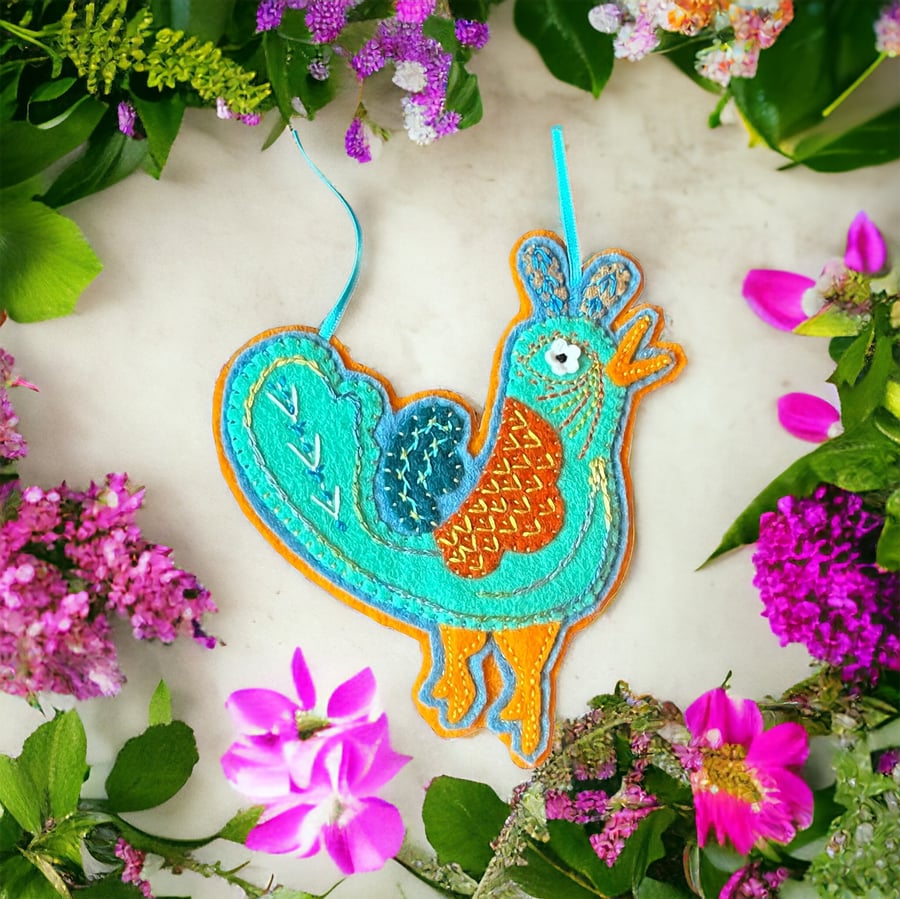 Hanging  Decoration Folk Art Bird