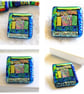 Dichroic L015 Luxury Fused Glass Patchwork Brooch Handmade  - Image 5