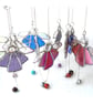 Angel Bell Suncatcher Stained Glass BlueWhite  044 - Image 6
