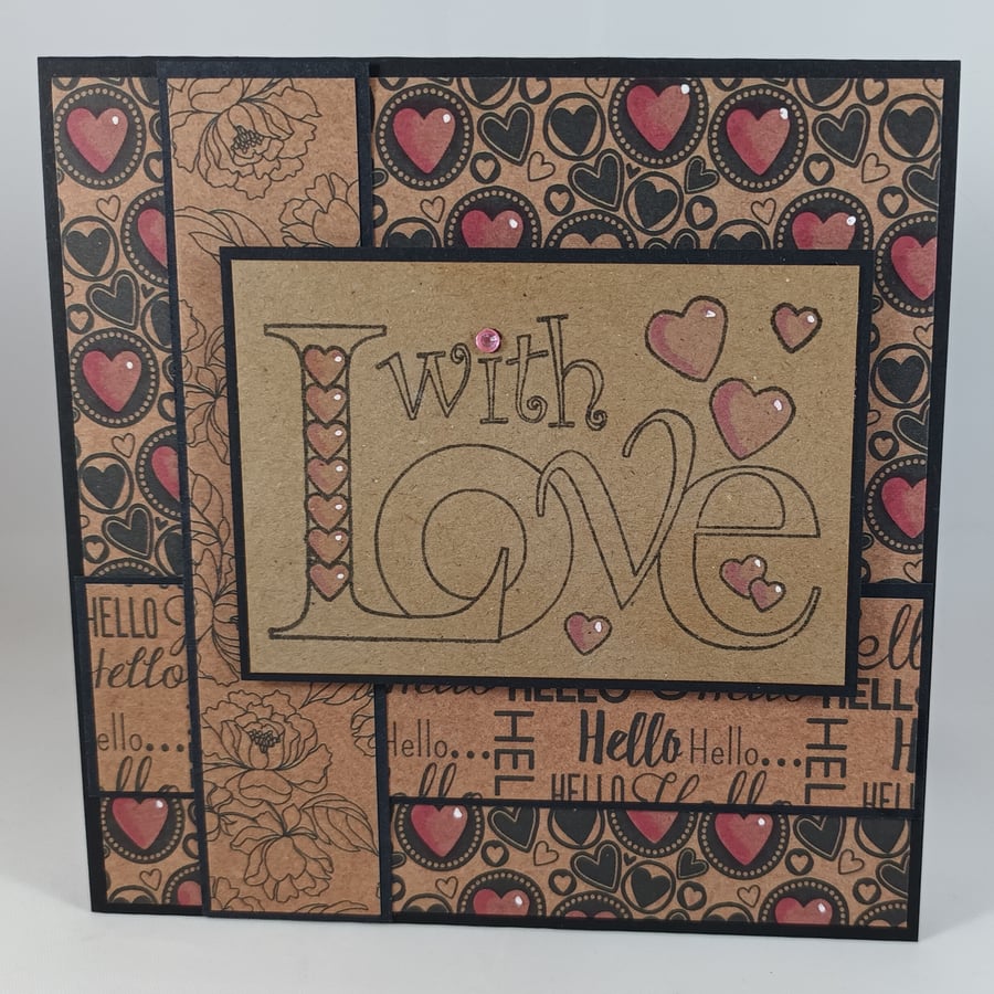 Handmade any occasion card - with love