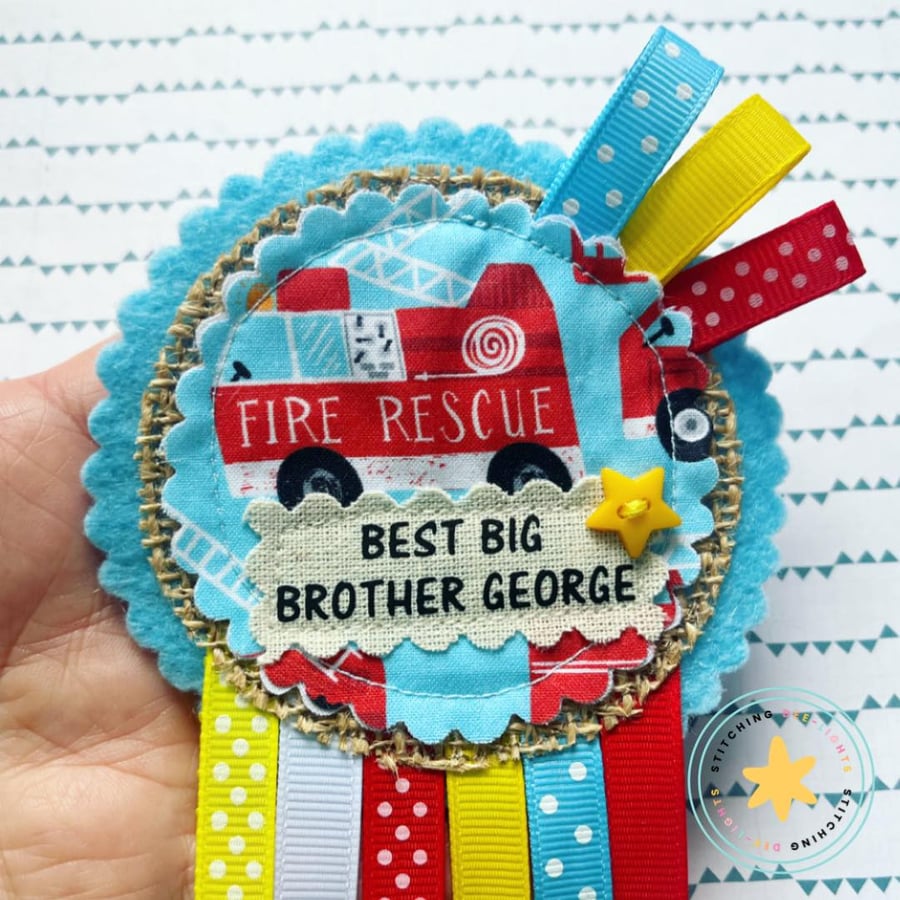 Big Brother Fire Engine Rosette