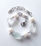 Pearl & Seaglass Linked Chain Bracelet  - Image 3