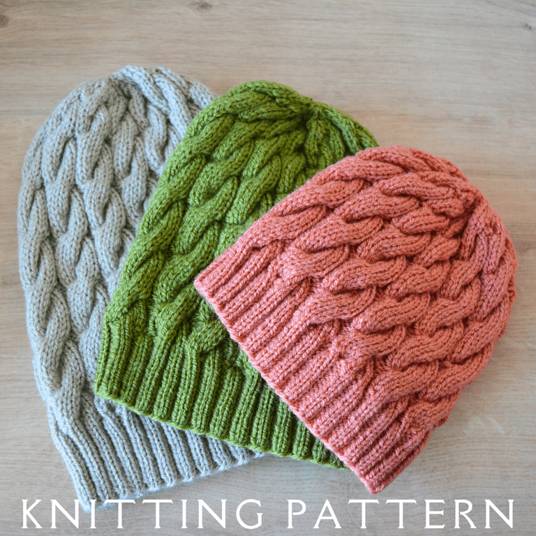 The Taylor Cable Hat Family Knitting Pattern PDF Version By Email