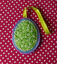 Decoration -  Hanging oval decoration - yellow ribbon - Image 5