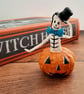 Spun Cotton Skeleton Halloween Decoration - Image 1