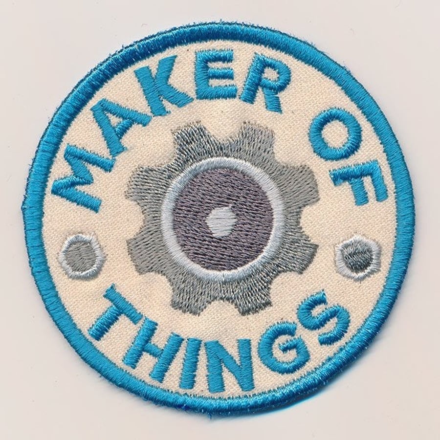 Maker Of Things Embroidered Patch for jackets, sweatshirts, bags & more.