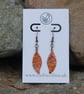 Hammered Copper Leaf Earrings - Image 3