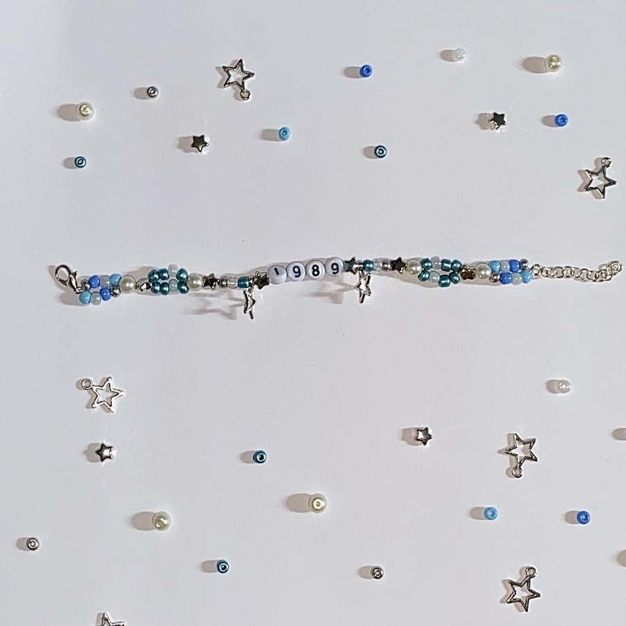 1989 Taylor Swift inspired, beaded bracelet