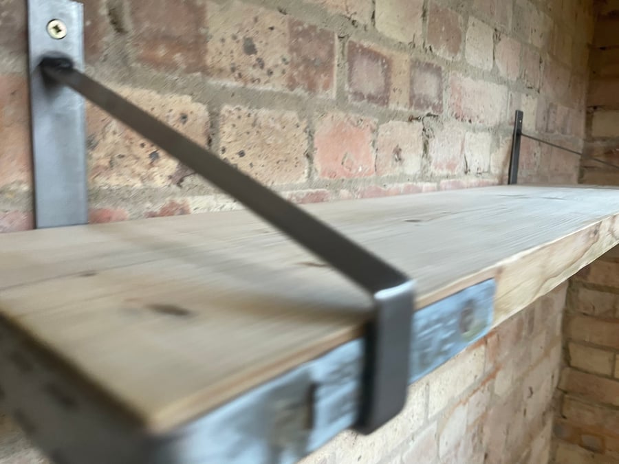 Reclaimed Scaffold board shelves (with suspense brackets)