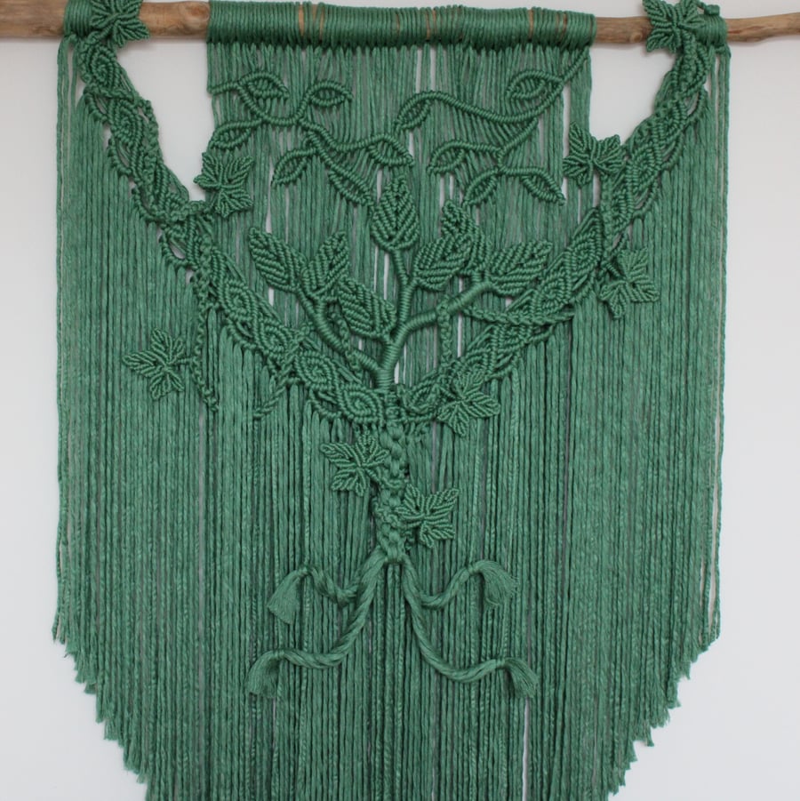  Macrame Wall Hanging, large bamboo 'Into the Woods' wall hanging