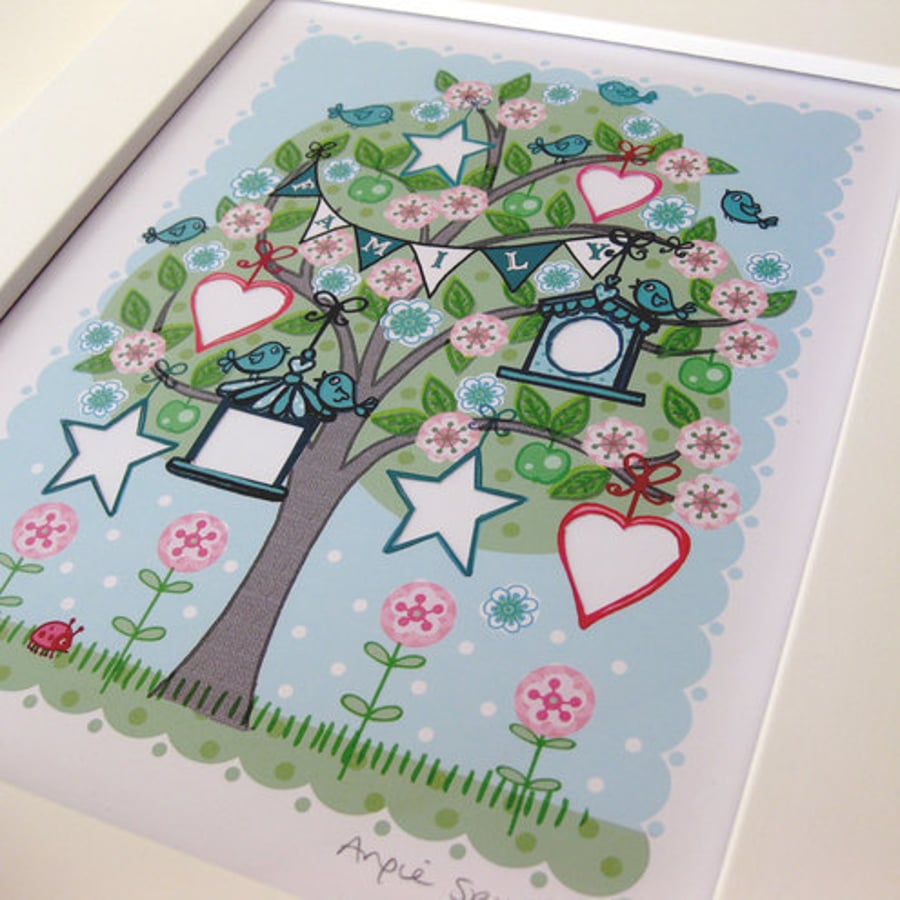 'Family Tree' Framed Print (10x8")