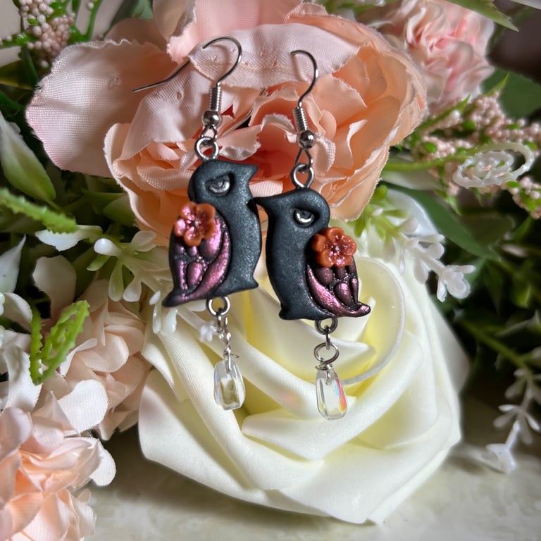 The Raven's Opal Earrings