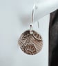 Handmade Fine Silver Drop Earrings - Heritage Lace Design - Image 2