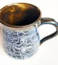 Mug - Hand Thrown Stoneware Ceramic Blue Glazed Mug 