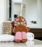 Spa day rollers Gingerbread lady Embroidered Hanging Keepsake