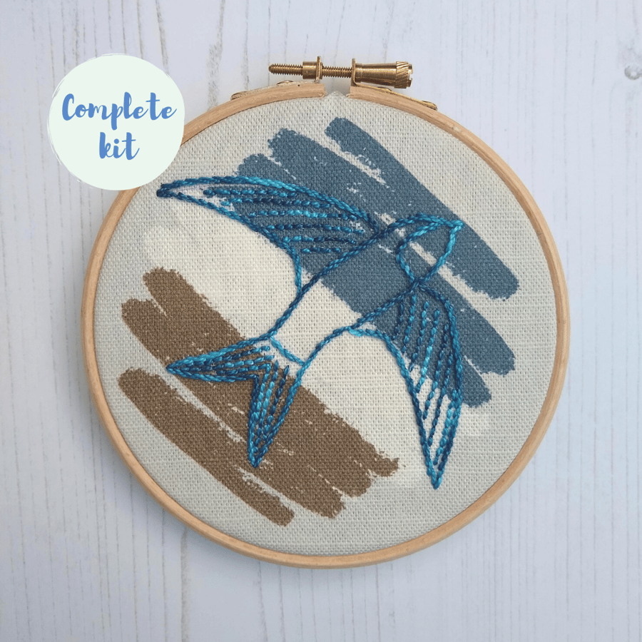 House martin embroidery kit