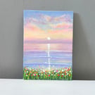 Acrylic painting on canvas dreamy seascape 