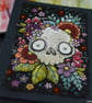 bony botanical skull - original aceo - Image 5
