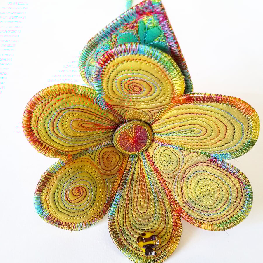 Stitched Silk Flower