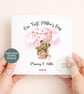 Our First Mother's Day Card Personalised Teddy Hot Air Balloon Keepsake