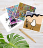 Cute Square Animal Postcards 