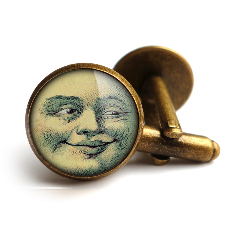 Vintage Moon Cufflinks (ER01)