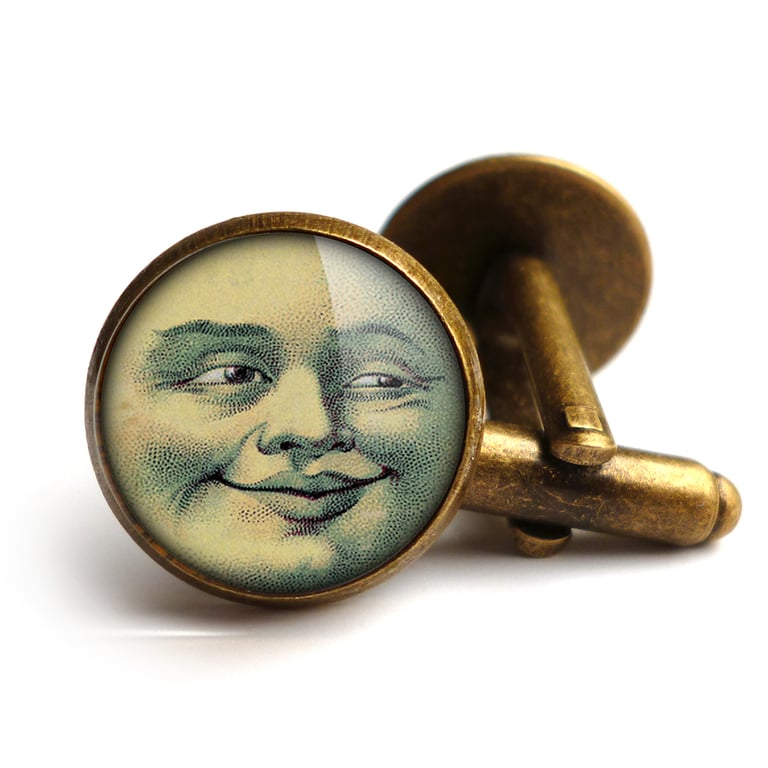 Vintage Moon Cufflinks (ER01)
