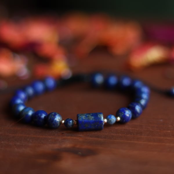Lapis lazuli bracelet crystal bracelet 