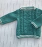 Patterned jumper knitted in a bamboo and wool yarn - Image 1