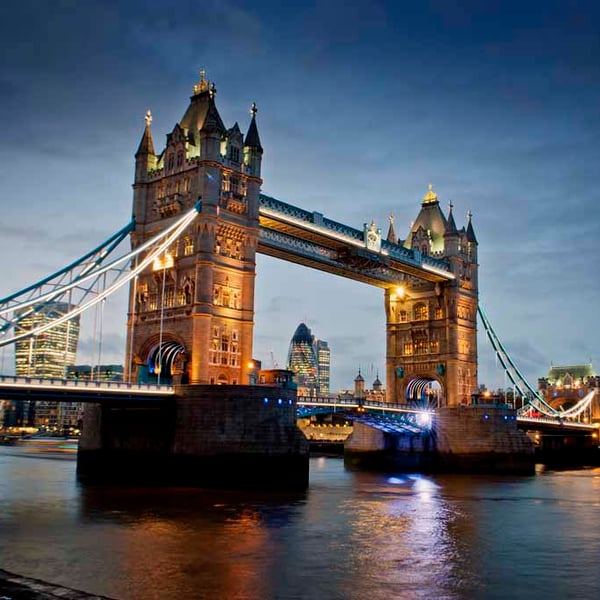 Tower Bridge River Thames England UK 18"x12" Print