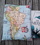 Book sleeve with world map