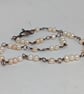 Pearl and copper wirework necklace with toggle clasp, June birthstone  - Image 4