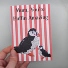 Puffin mothers day card