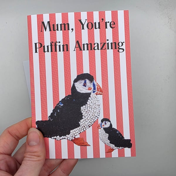 Puffin mothers day card