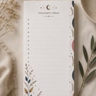 Celestial Notepad - Shopping List Pad (Optional Magnetic Backing)